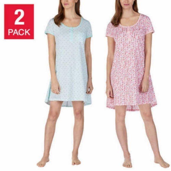Jane and Bleecker Other - Jane and Bleecker Womens Henley Sleepshirts 2 Pack